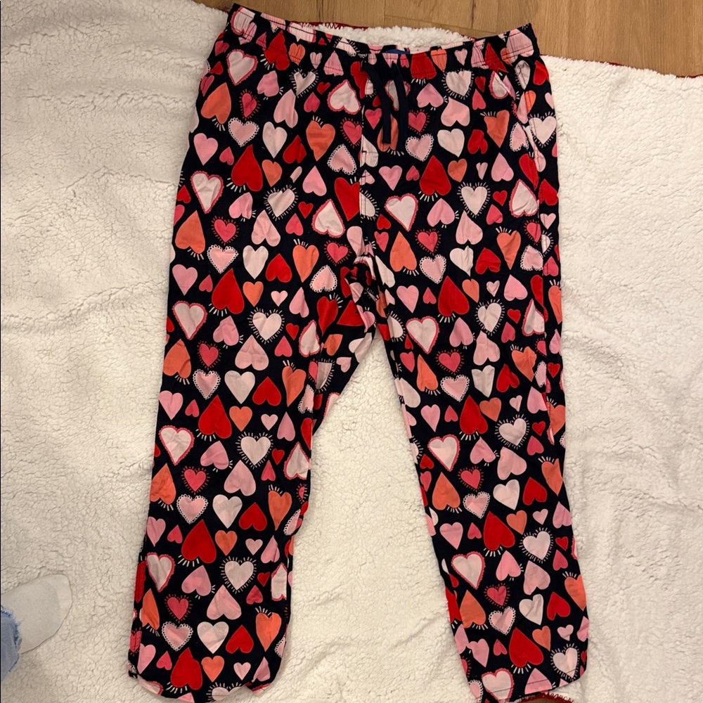 Old Navy Heart Print Pajama Pants - Red and Pink